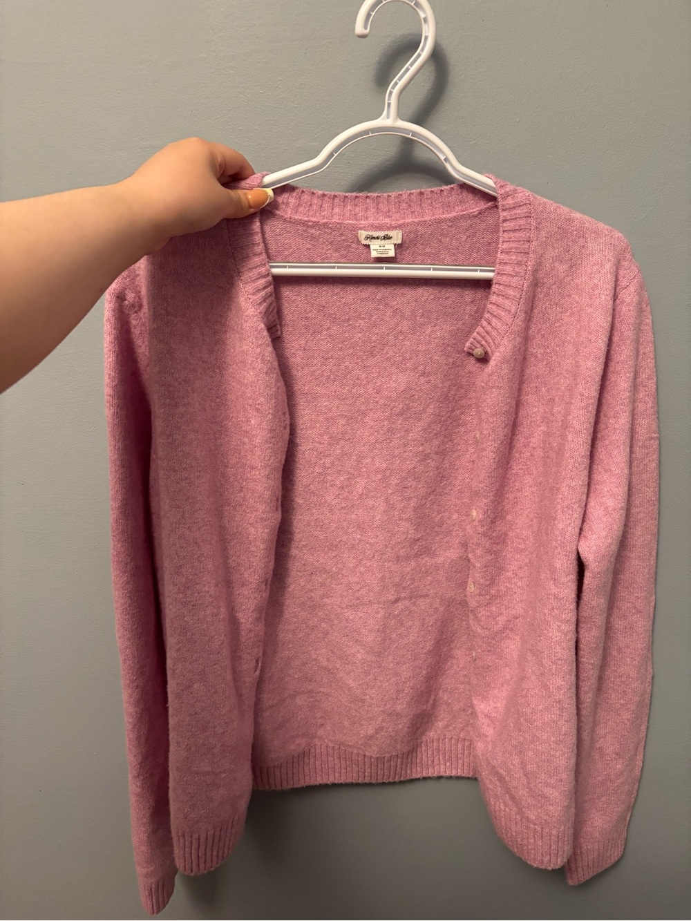 Urban Outfitters Dusty Pink Open-Front Cardigan